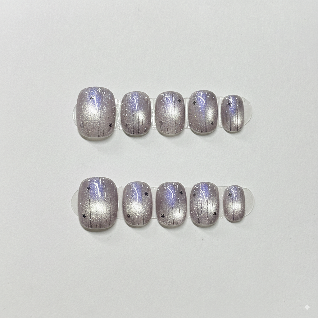 Clean Girl Iridescent Glazed Press-On Nails: The Opal Set