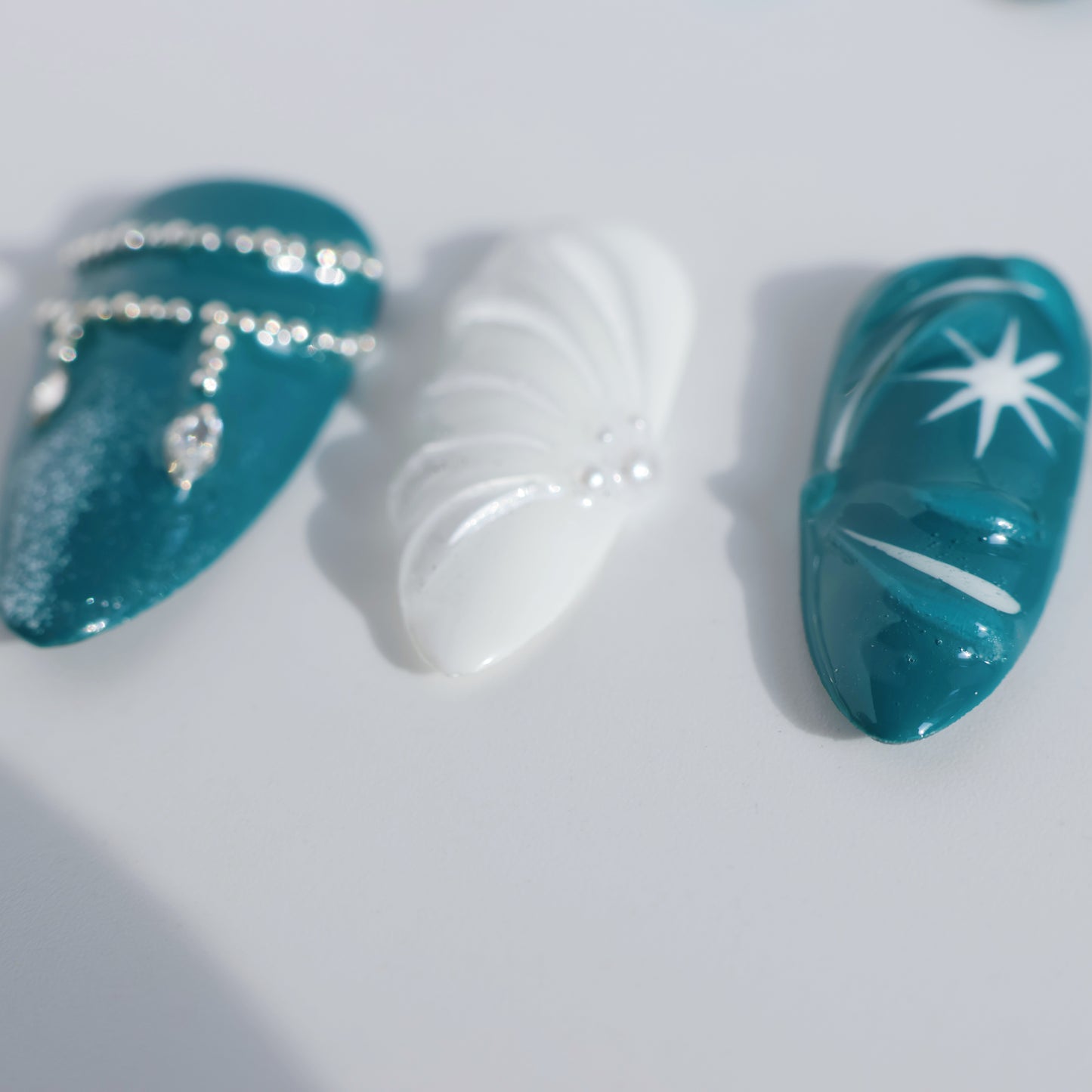 Mystic Ocean Press-On Nails – Seashell & Mermaid Vibes
