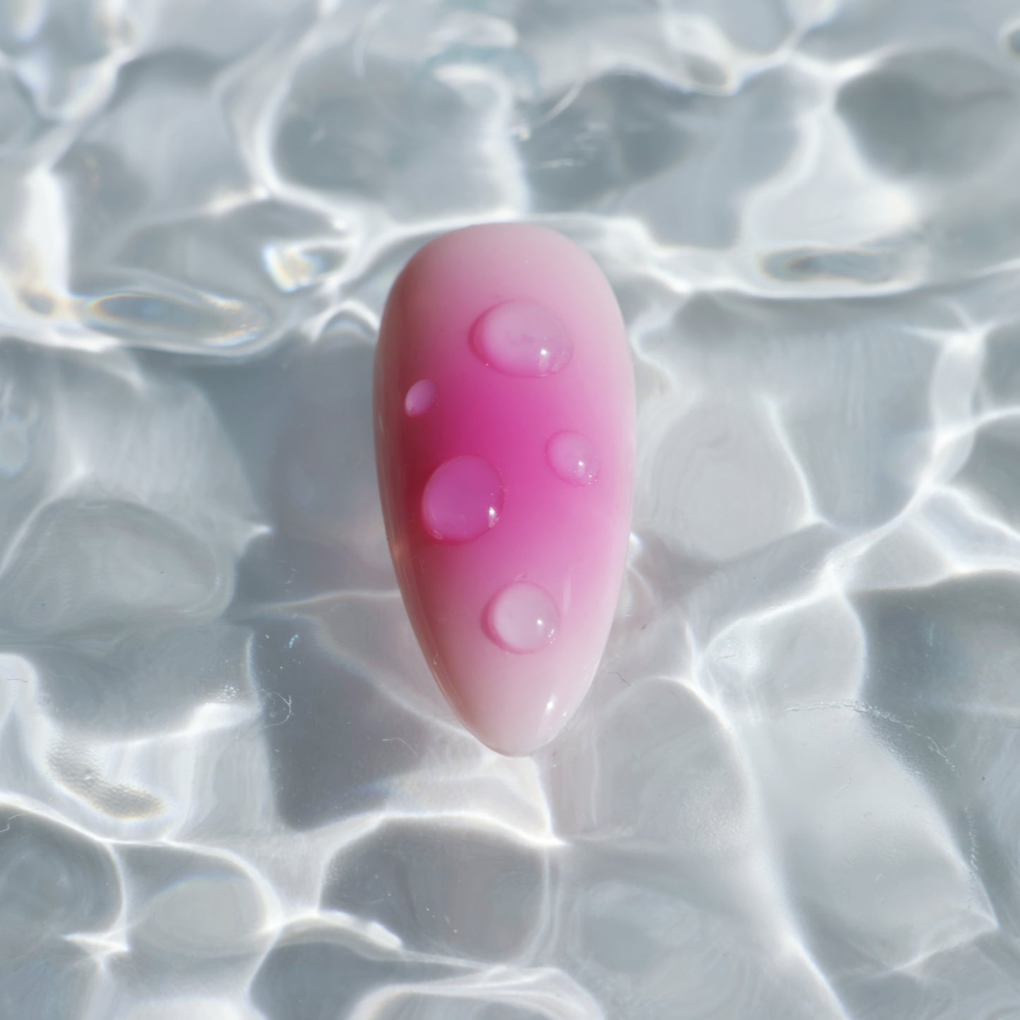 Rainbow Petals Press-On Nails – Colorful Pastel Gradient with 3D Flower