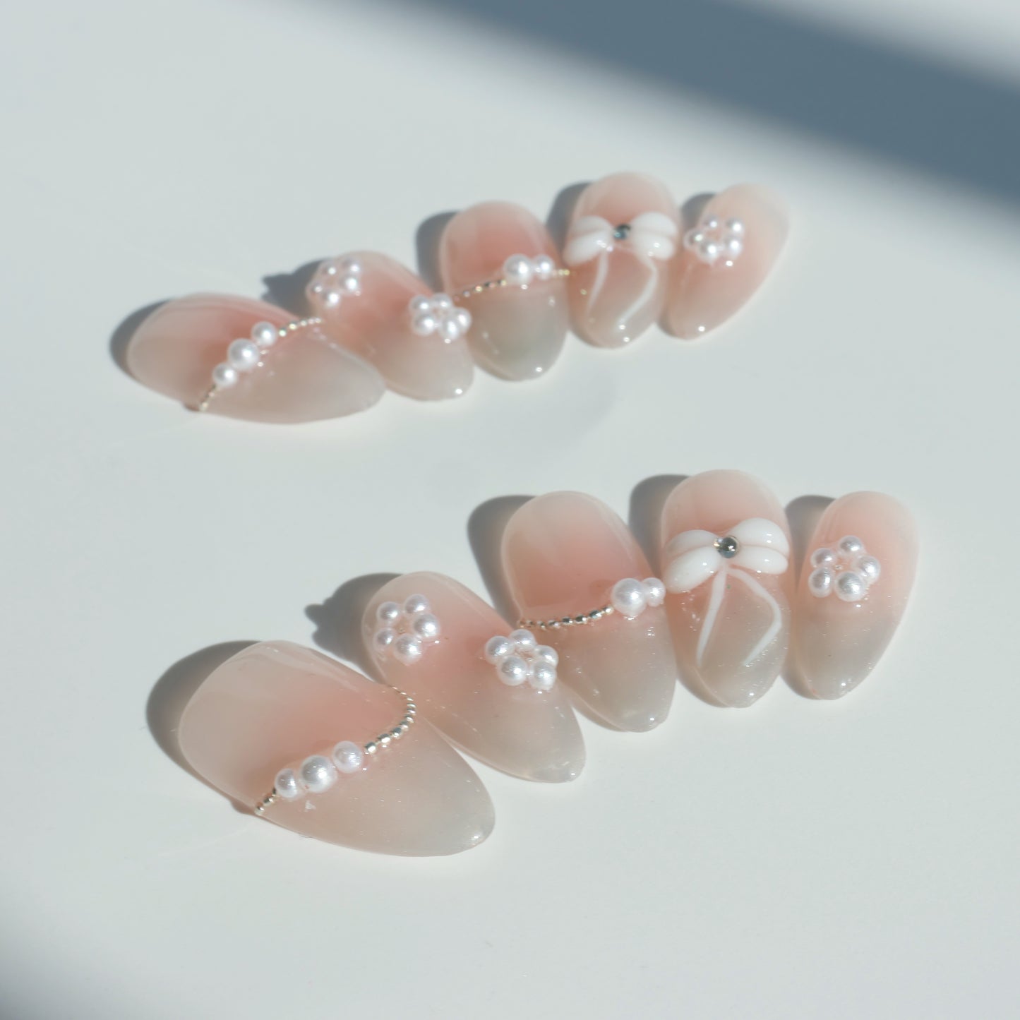 Elegant Pearl French Press-On Nails