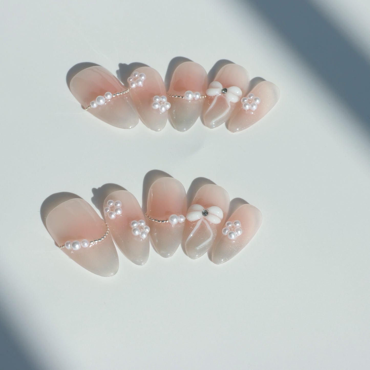 Elegant Pearl French Press-On Nails