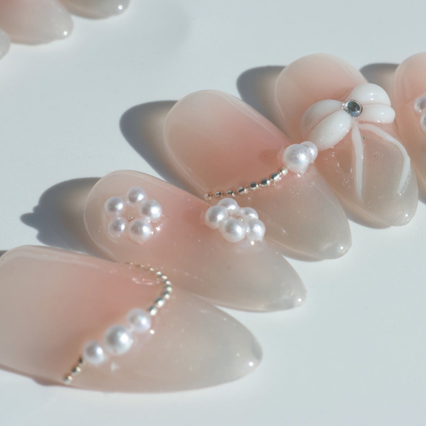 Elegant Pearl French Press-On Nails