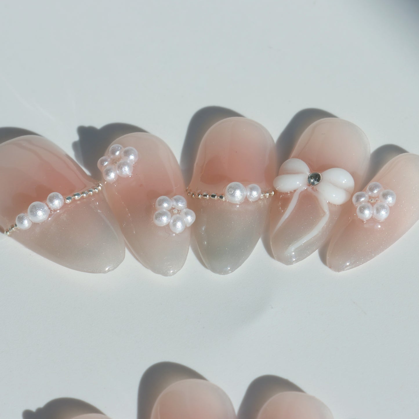 Elegant Pearl French Press-On Nails