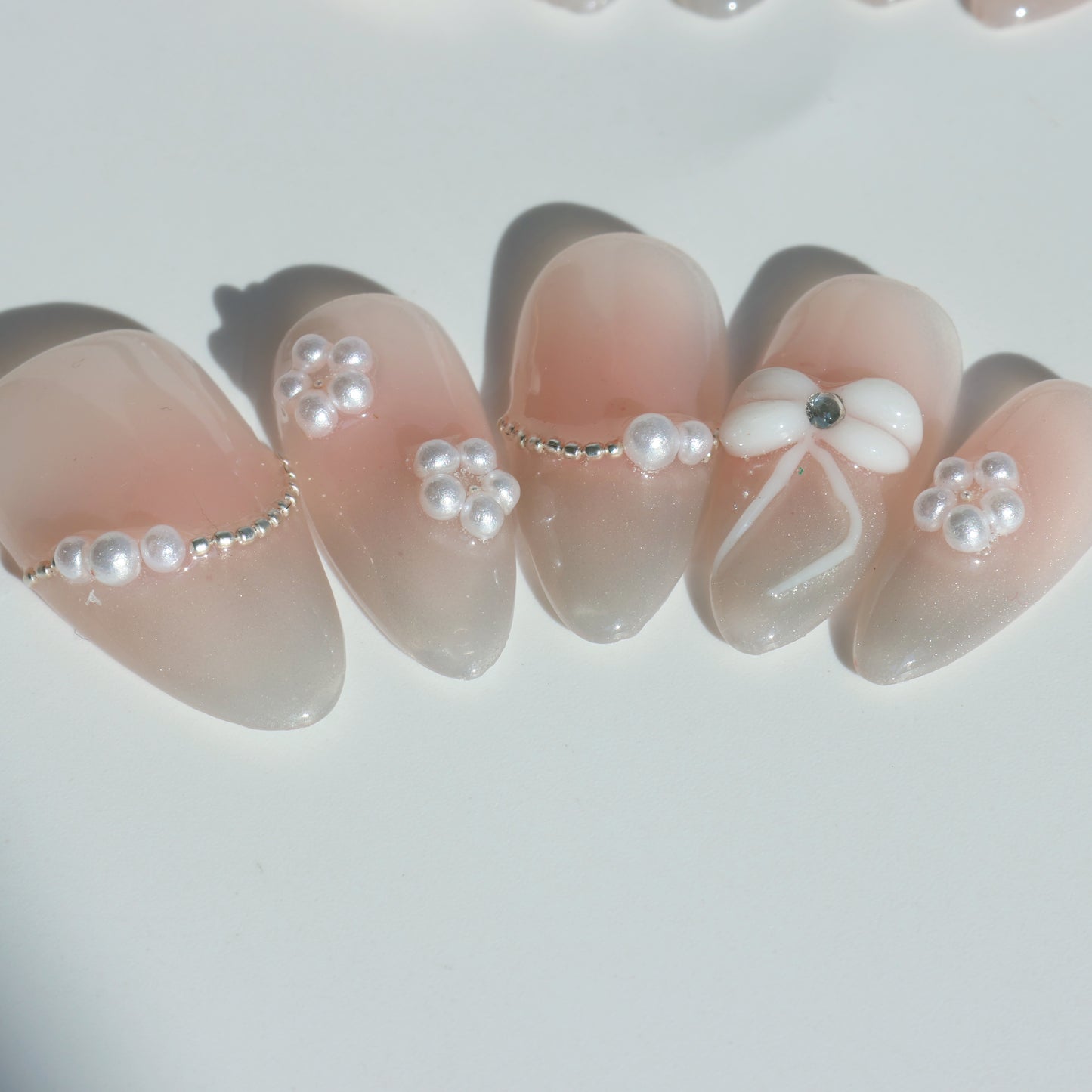 Elegant Pearl French Press-On Nails