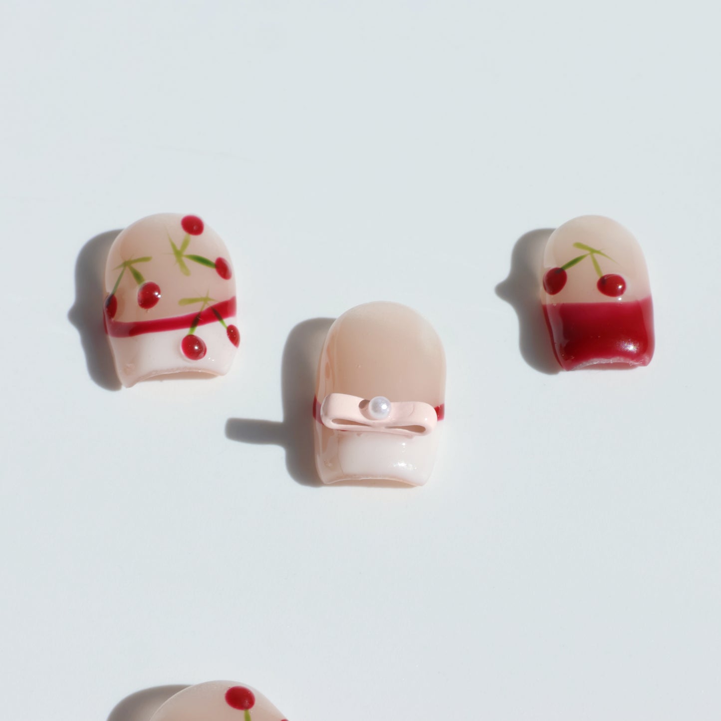 Cherry Picnic Toe Press-On Nails