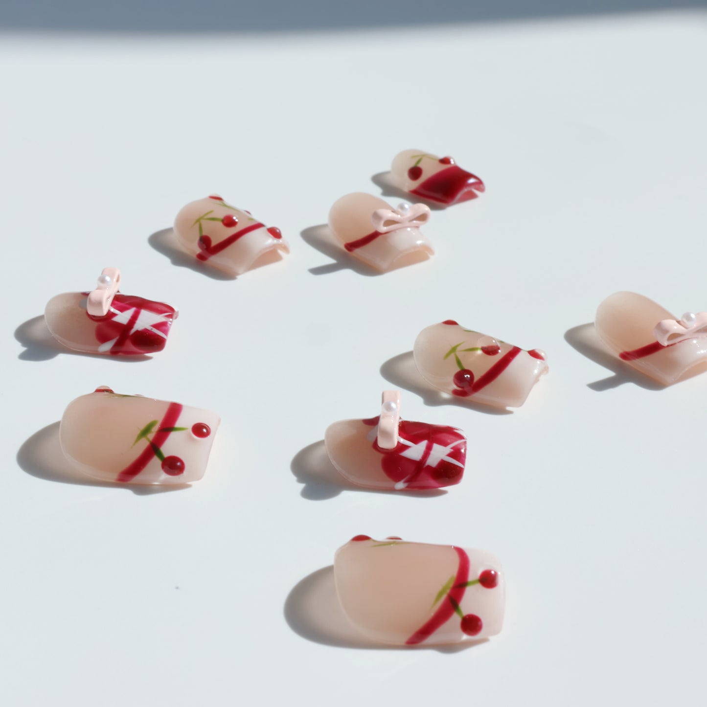 Cherry Picnic Toe Press-On Nails