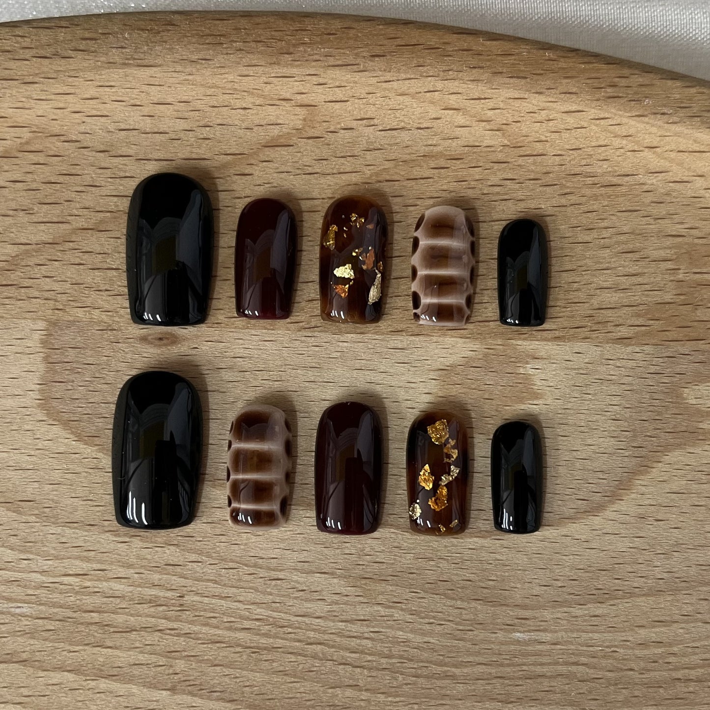 Autumn's Whisper | "Rich Espresso" Press-On Nail Set
