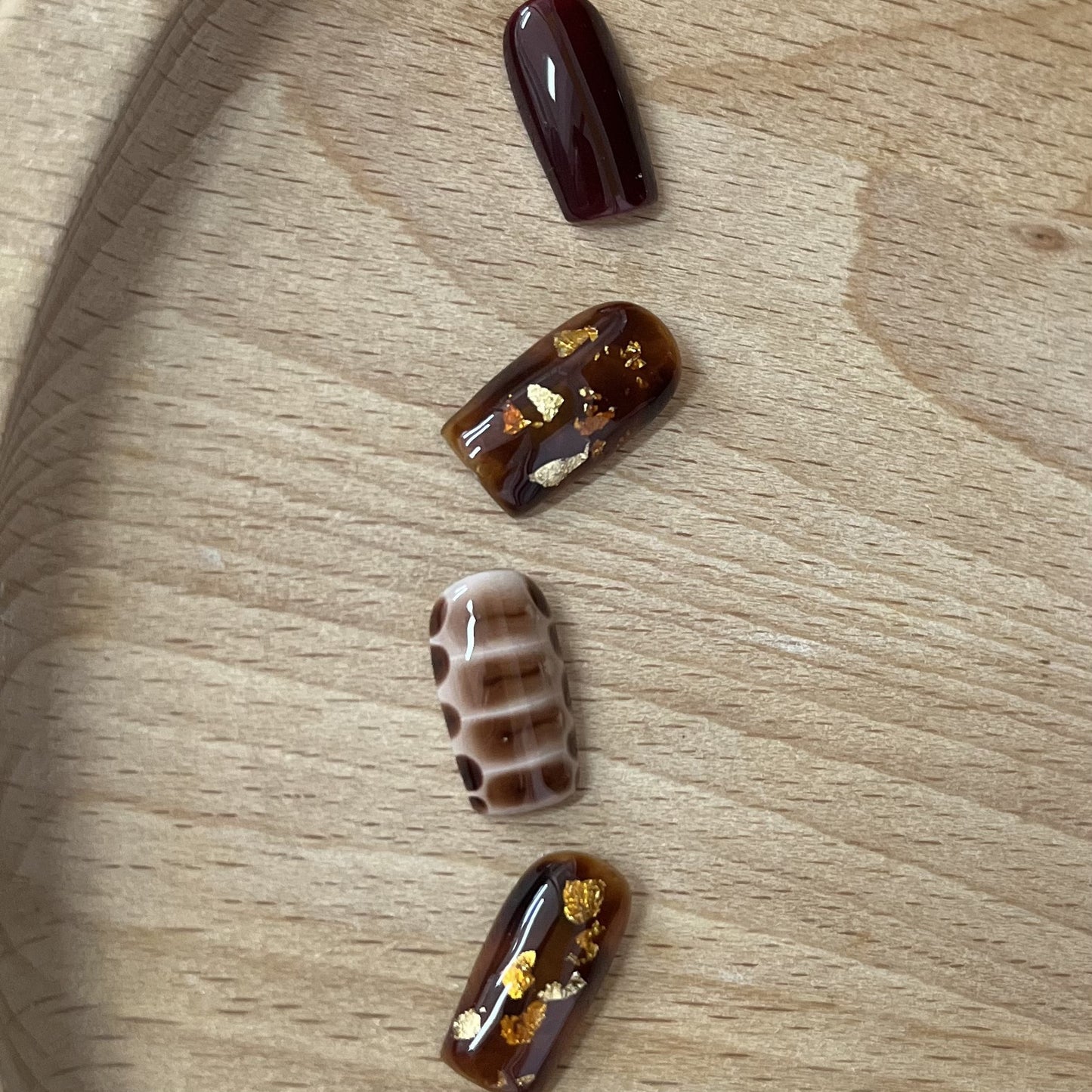 Autumn's Whisper | "Rich Espresso" Press-On Nail Set