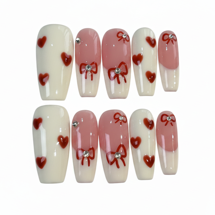 Sweet heart Whisper Press-On Nails