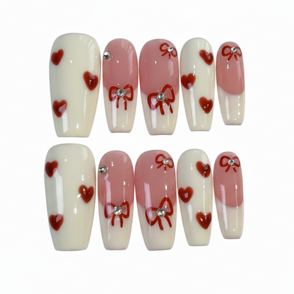 Sweet heart Whisper Press-On Nails