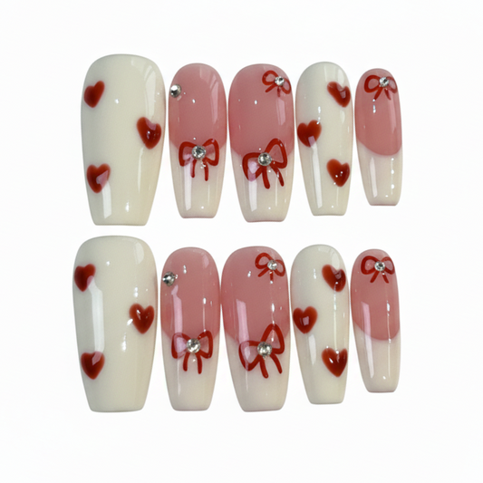 Sweet heart Whisper Press-On Nails