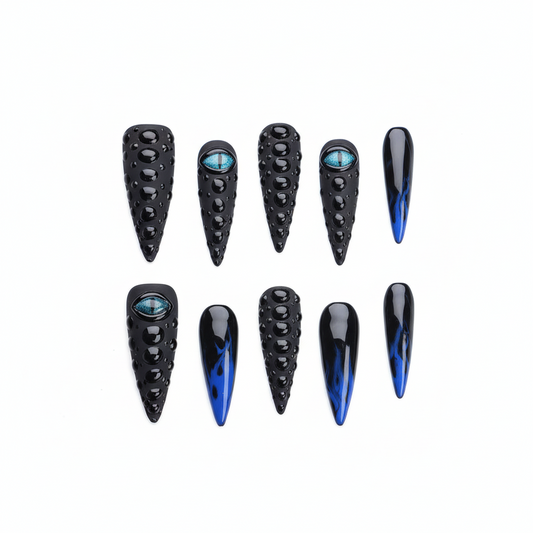 Halloween Dragon's Eye Press-On Nails: The Midnight Scales Set