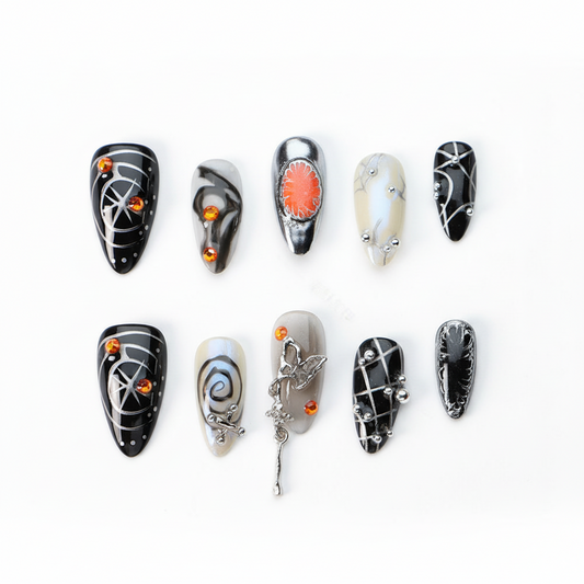 Halloween Dark Enchantress Press-On Nails: The Midnight Magic Set