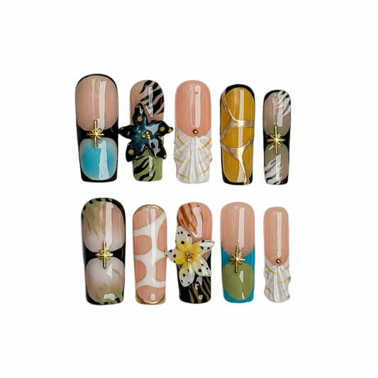 Tropical Paradise Sunset Press-On Nails