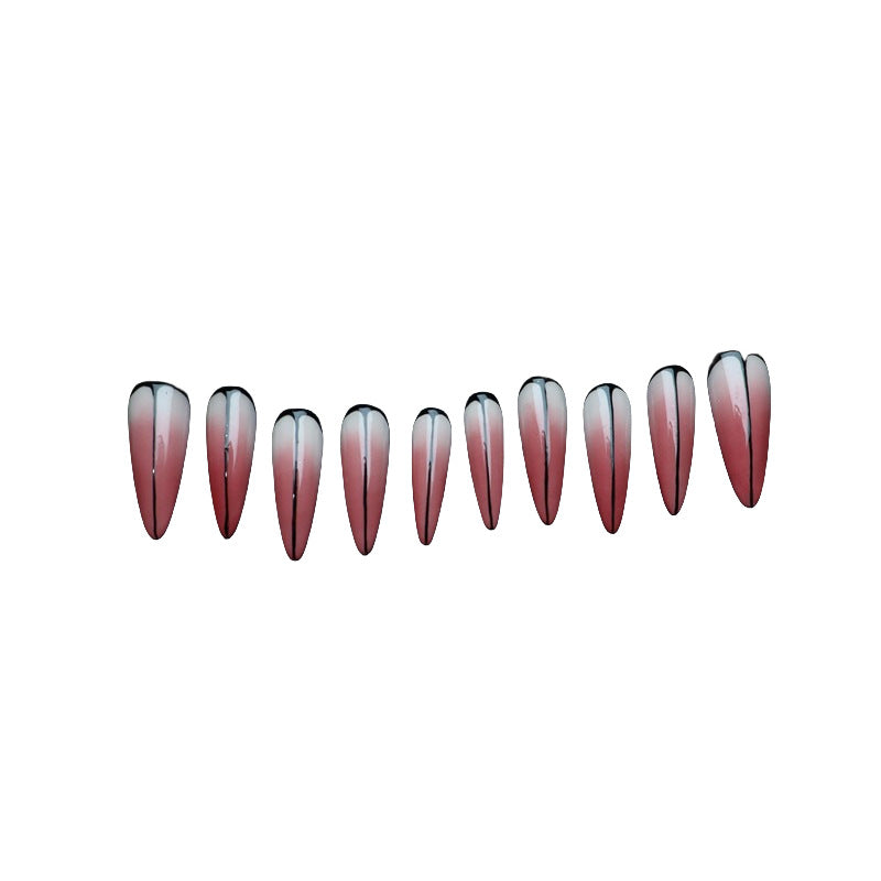 Halloween Vampire's Kiss Press-On Nails: The Bloody Ombre Set