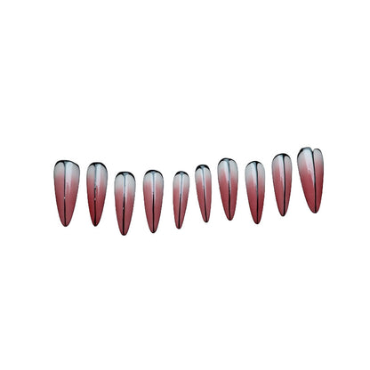 Halloween Vampire's Kiss Press-On Nails: The Bloody Ombre Set