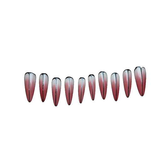 Halloween Vampire's Kiss Press-On Nails: The Bloody Ombre Set
