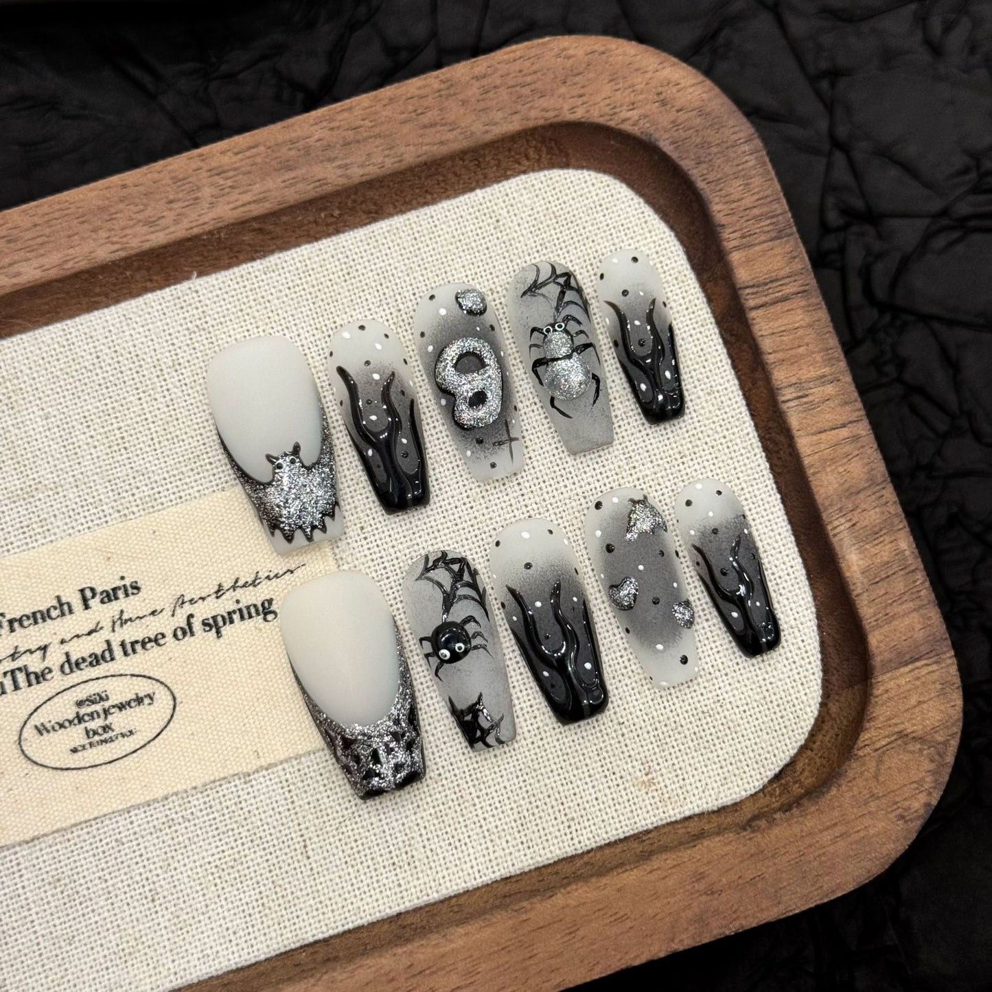 Halloween Gothic Elegance Press-On Nails: The Ghostly Grimoire Set