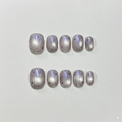 Clean Girl Iridescent Glazed Press-On Nails: The Opal Set