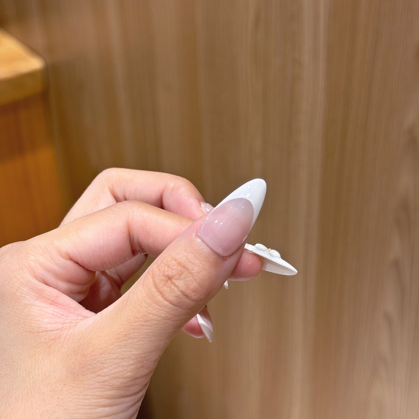Clean Girl Nude French Press-On Nails: The 3D Floral Set