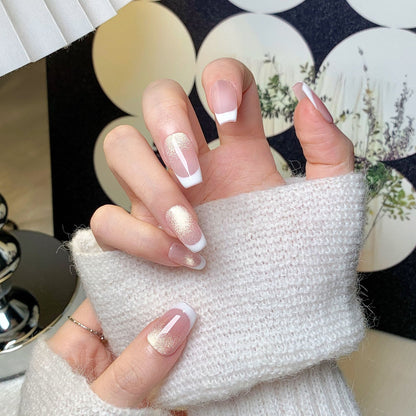 Clean Girl Nude French Press-On Nails: The Velvet Tip Set