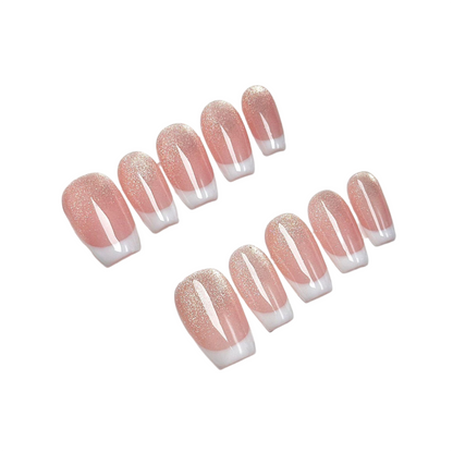 Clean Girl Nude French Press-On Nails: The Velvet Tip Set