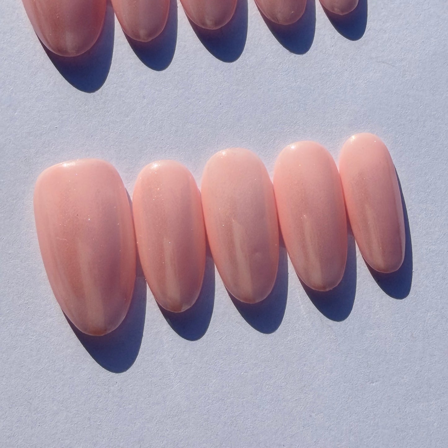 Soft Nude Pink Press-On Nails – Classic Natural Gloss Nail Set for Clean Everyday Elegance