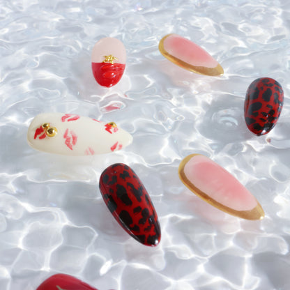 Cherry Kiss Leopard Glam Press-On Nails