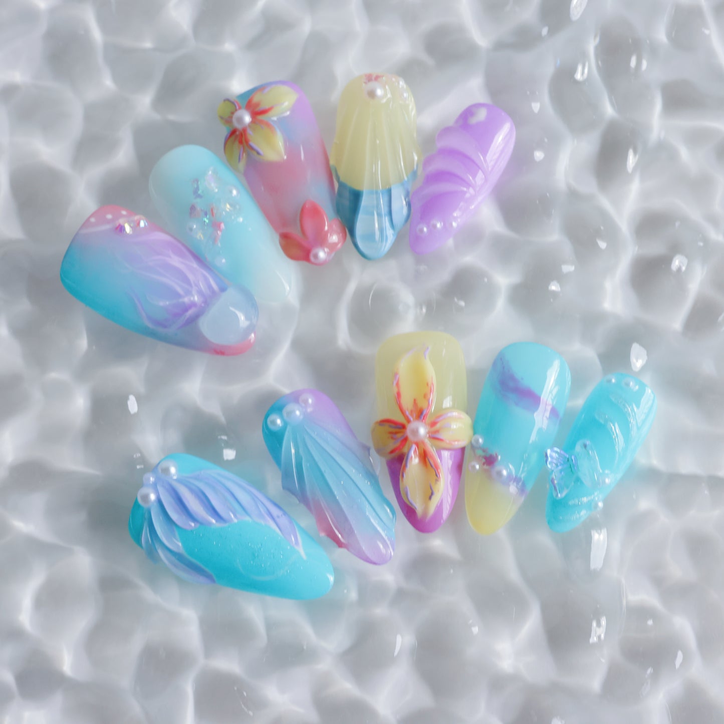 Mermaid Dream Pastel Press-On Nails
