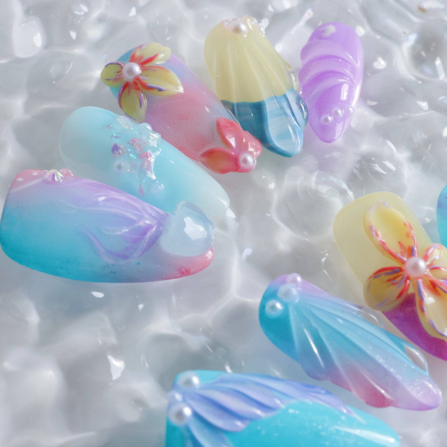 Mermaid Dream Pastel Press-On Nails