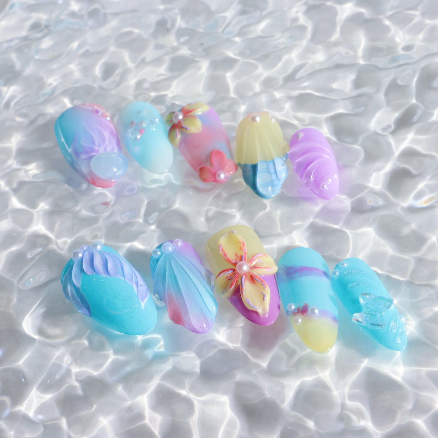 Mermaid Dream Pastel Press-On Nails