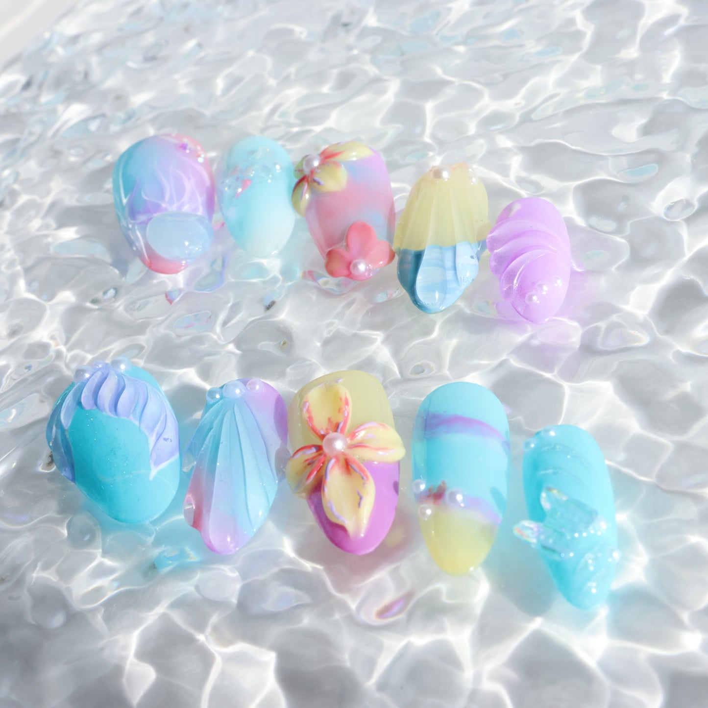 Mermaid Dream Pastel Press-On Nails