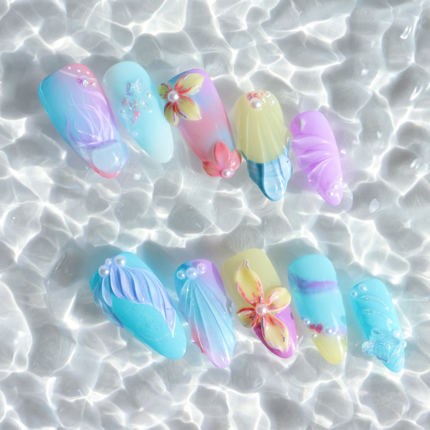 Mermaid Dream Pastel Press-On Nails
