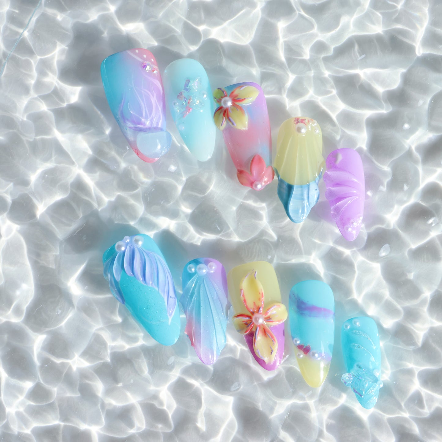 Mermaid Dream Pastel Press-On Nails