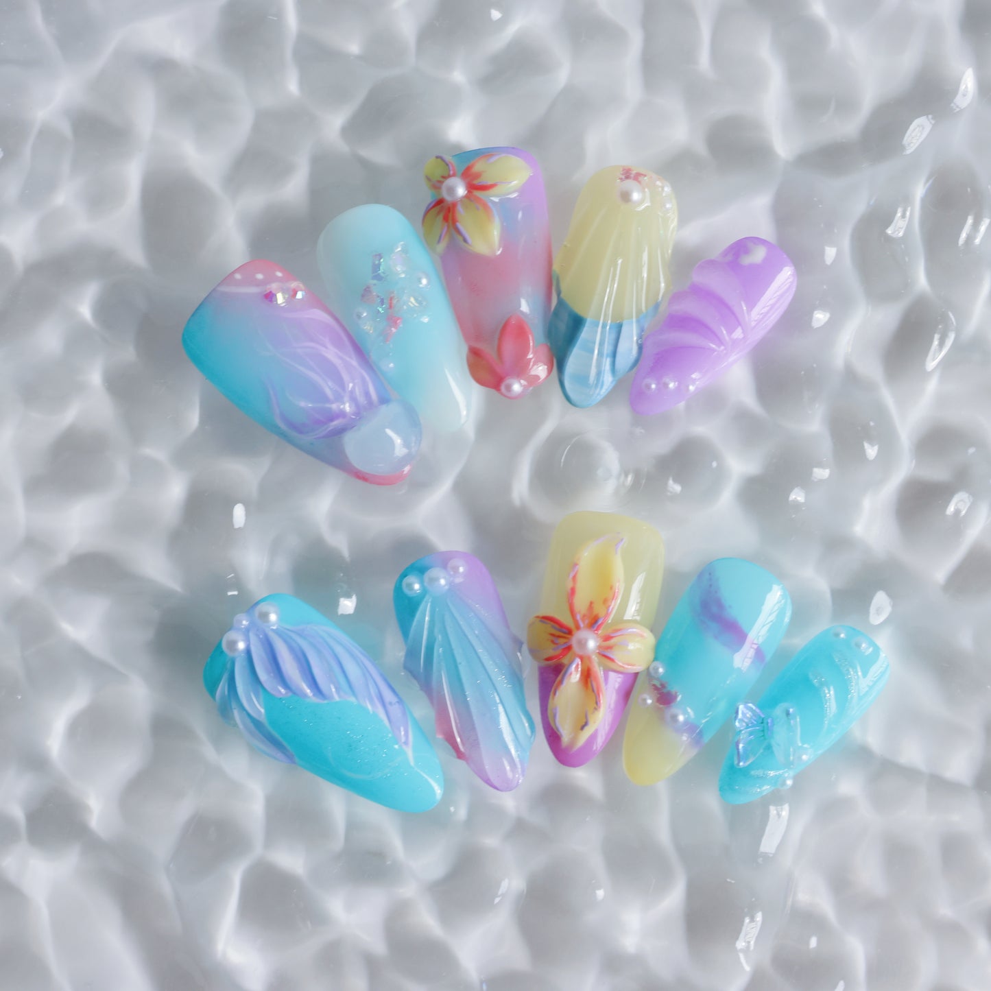 Mermaid Dream Pastel Press-On Nails