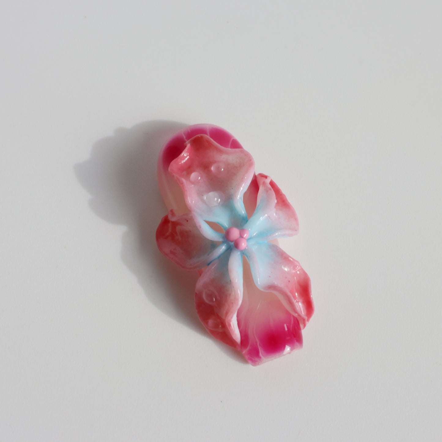 Rainbow Blossom 3D Flower Press-On Nails