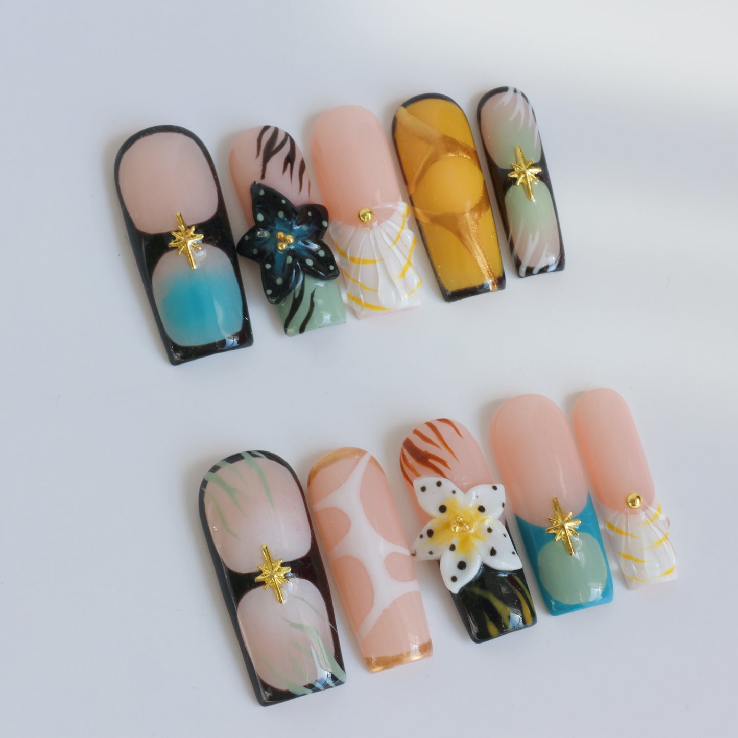 Tropical Paradise Sunset Press-On Nails