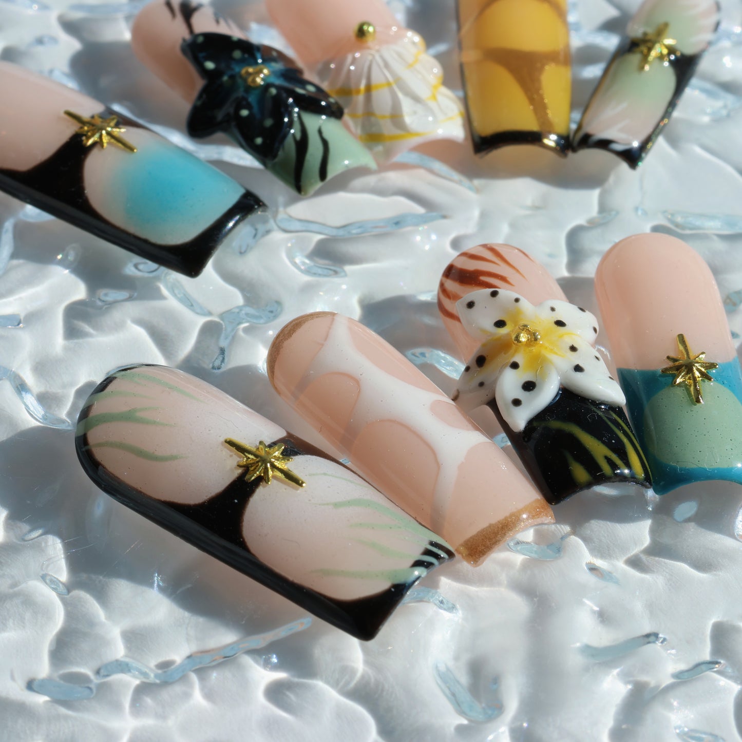 Tropical Paradise Sunset Press-On Nails