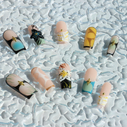 Tropical Paradise Sunset Press-On Nails