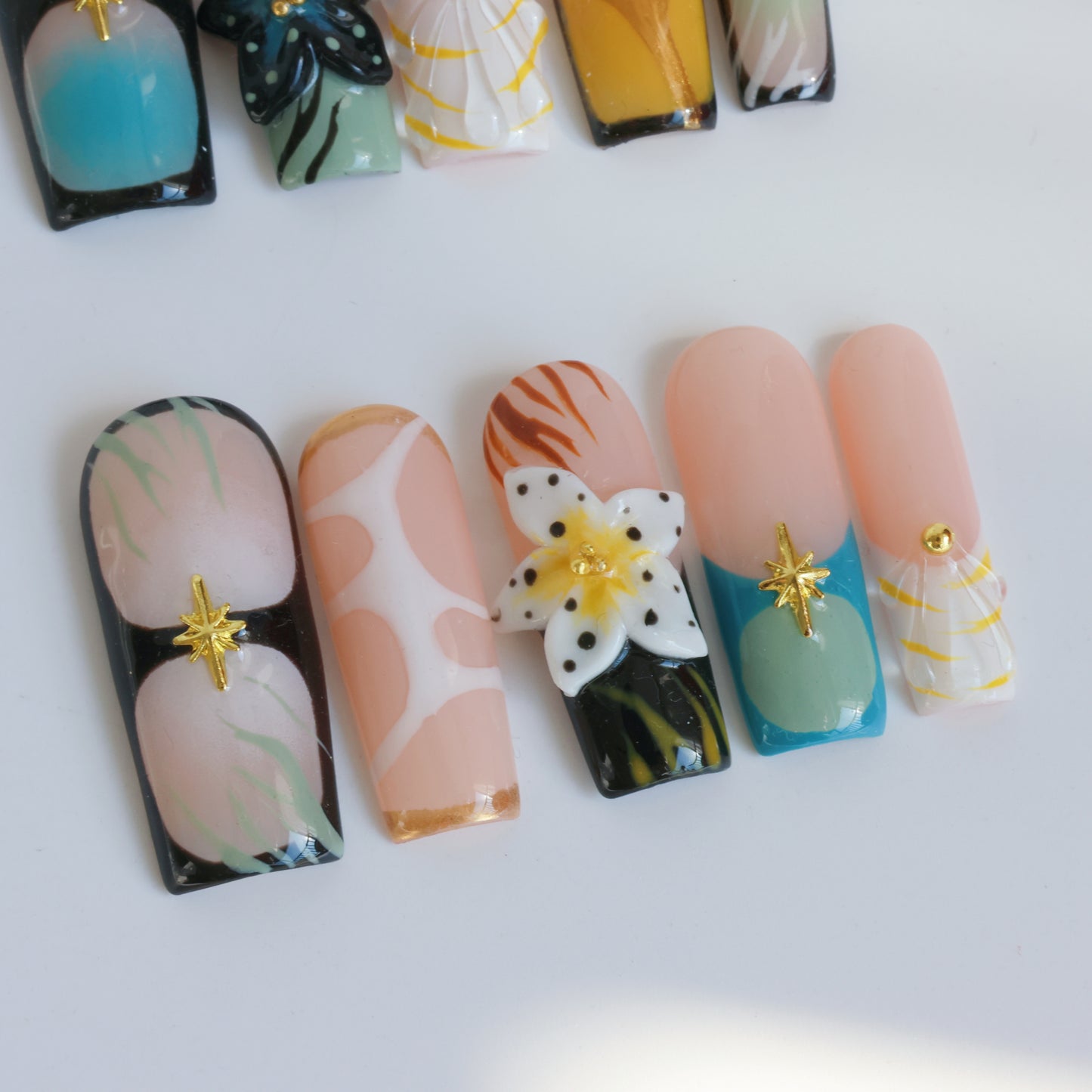 Tropical Paradise Sunset Press-On Nails