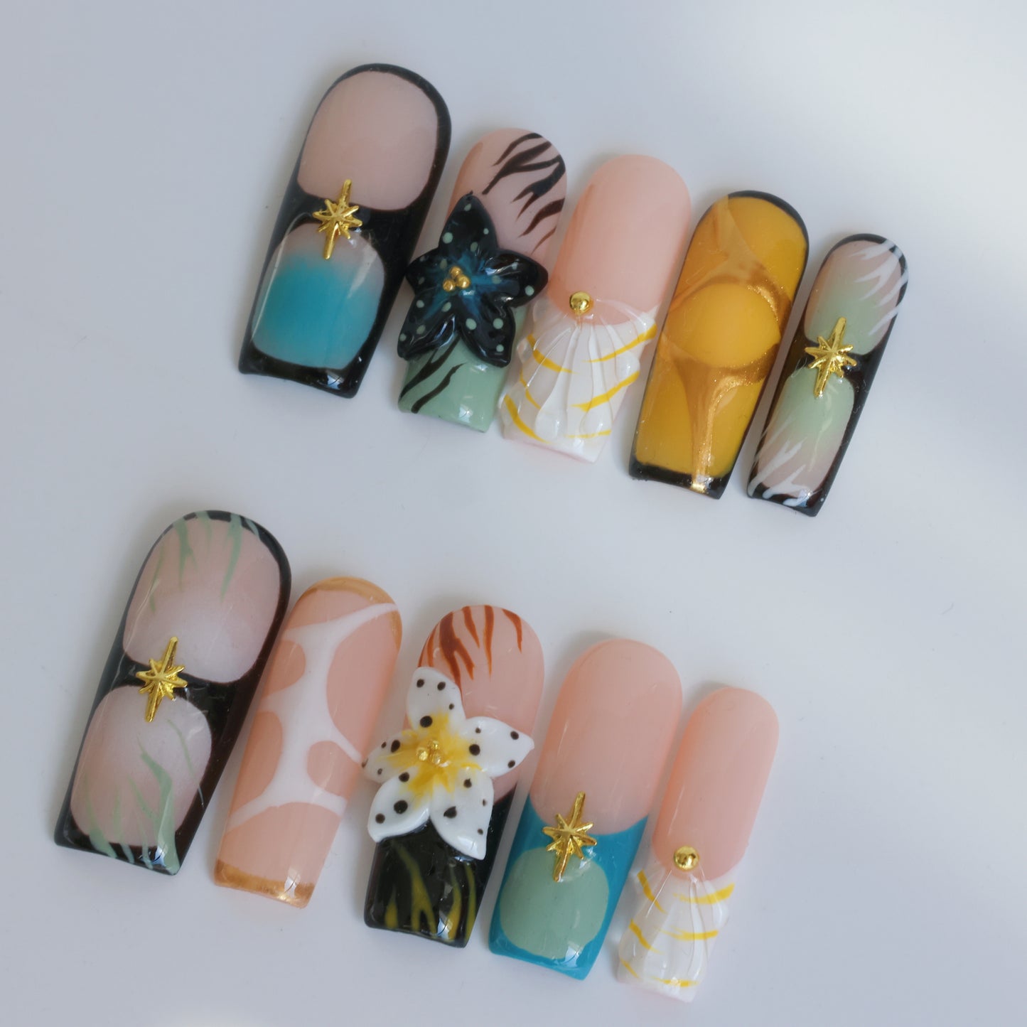 Tropical Paradise Sunset Press-On Nails