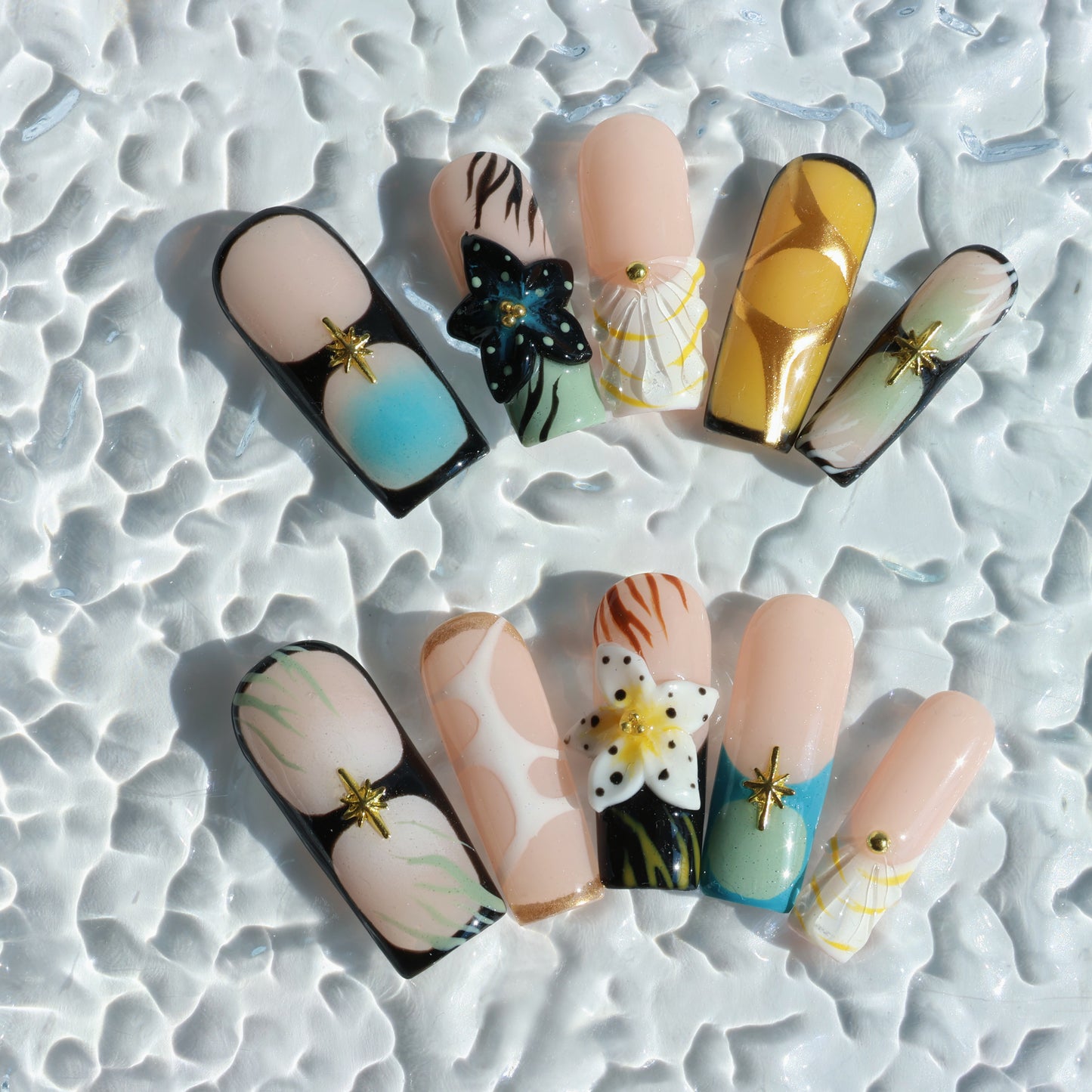 Tropical Paradise Sunset Press-On Nails