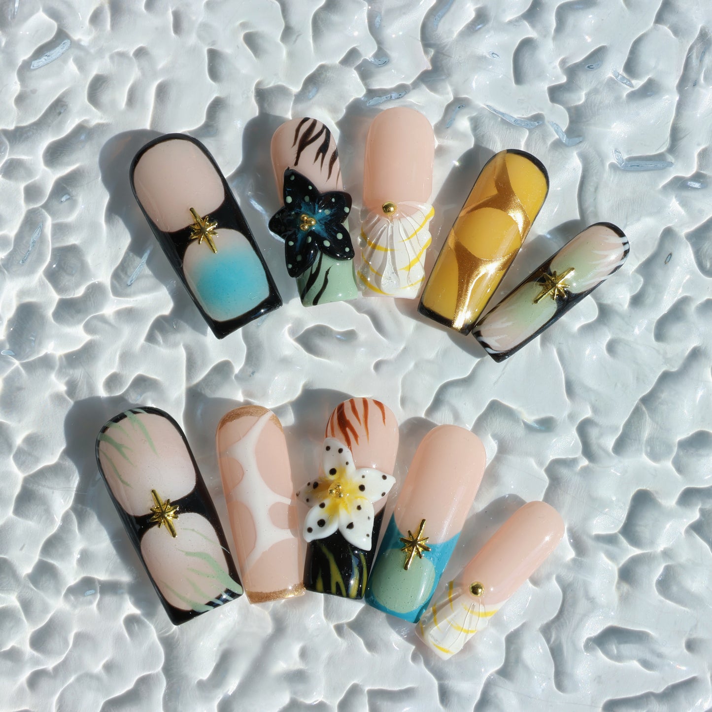 Tropical Paradise Sunset Press-On Nails