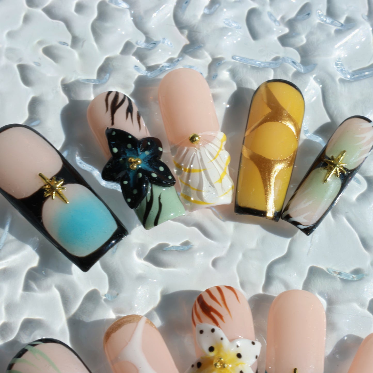Tropical Paradise Sunset Press-On Nails