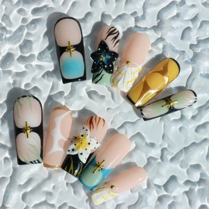 Tropical Paradise Sunset Press-On Nails
