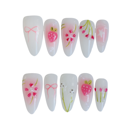 Sweet Spring Garden Press-On Nails