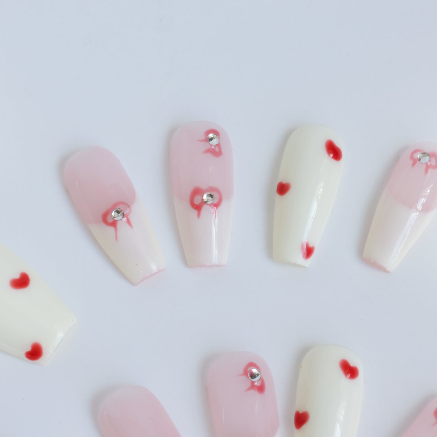 Sweet heart Whisper Press-On Nails