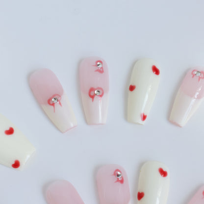 Sweet heart Whisper Press-On Nails