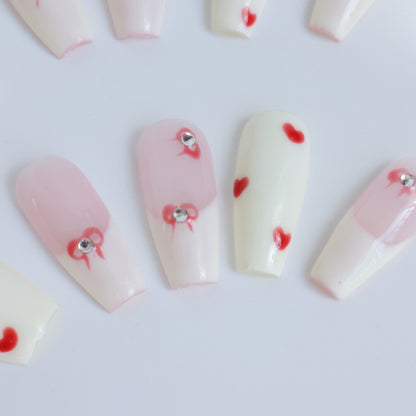 Sweet heart Whisper Press-On Nails