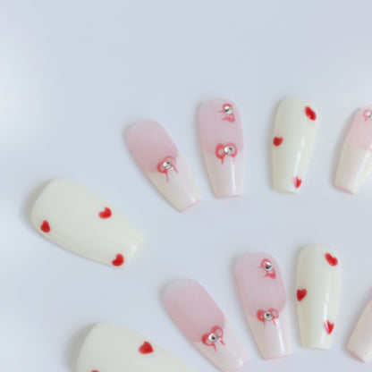 Sweet heart Whisper Press-On Nails